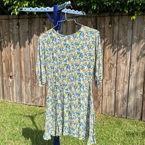 Faithfull the Brand Violet Floral Print Dress